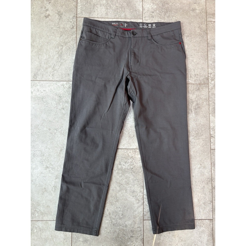 Rye 51 Voyager Pants Men's Size 34 Gray Performance Stretch Travel Golf Casual